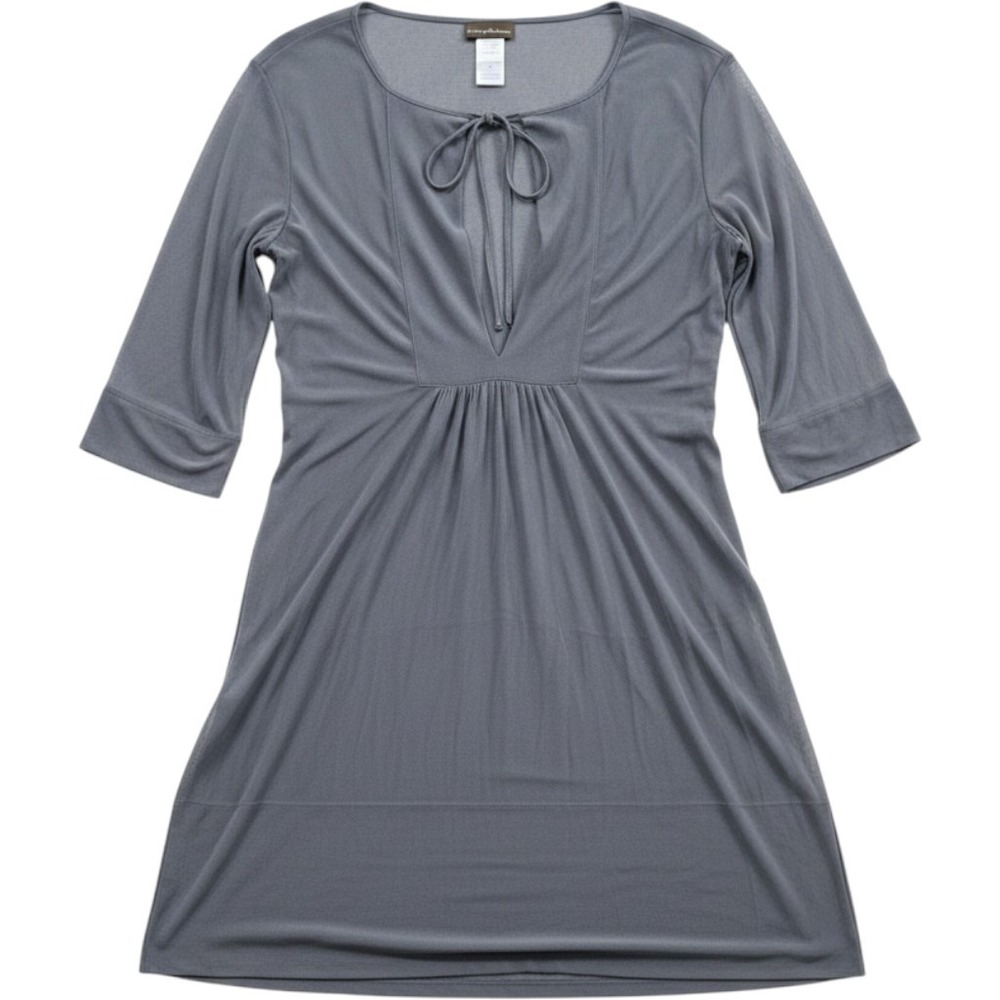 Tommy Bahama Sheer Mesh Swim Cover Up Tunic Dress Gray Beach Resort Size M